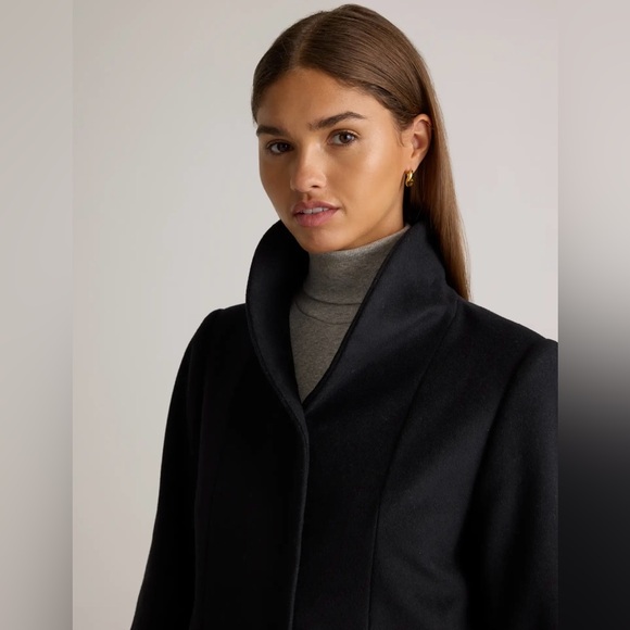 NWT! Quince | Italian Wool Cocoon Coat | Black | M - Picture 6 of 12